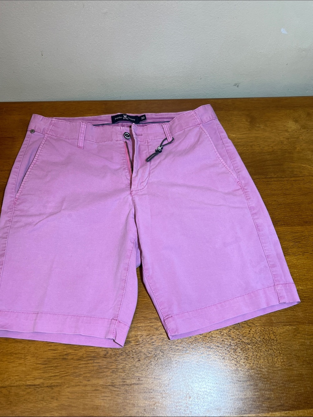 PSYCHO BUNNY Pink Cotton Chino Shorts Size 30